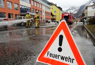 Brand eines Komposthaufens